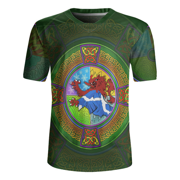 Scotland Rugby Jersey Celtic Seasons Red Lion Saltire Tartan Heritage Pattern