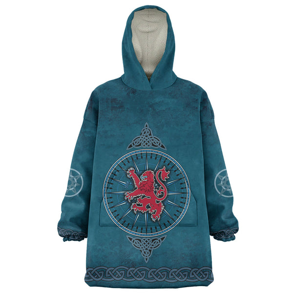 Scotland Snug Hoodie Celtic Compass Red Lion Direction Noble Highland Legacy Armor