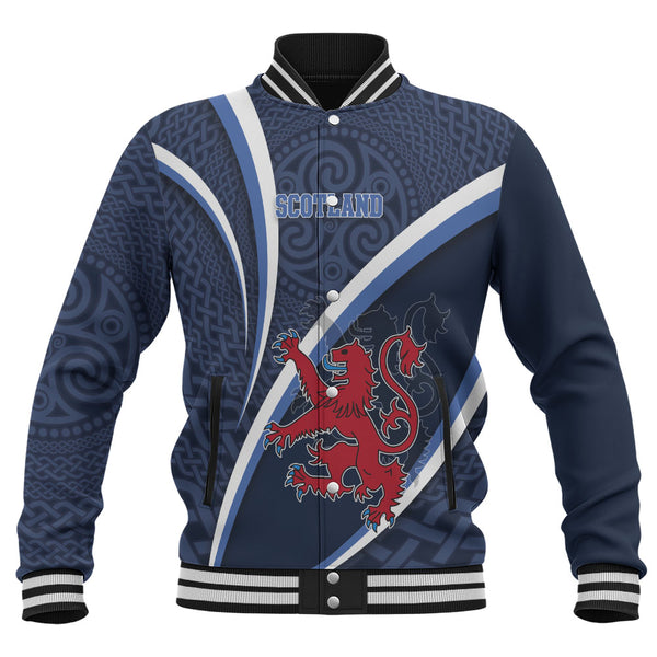 Scotland Baseball Jacket Roaring Highland Pride Eternal Crest Power