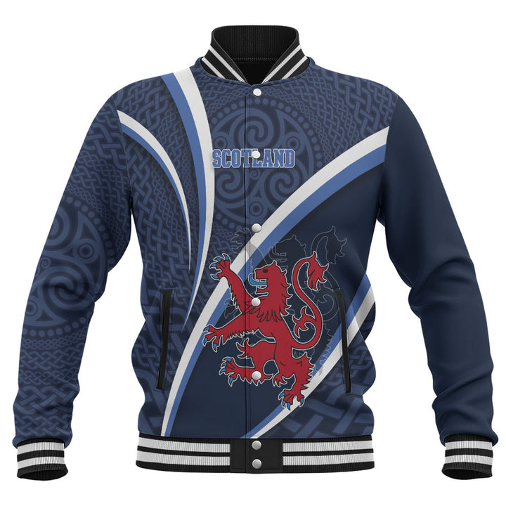 Scotland Baseball Jacket Roaring Highland Pride Eternal Crest Power