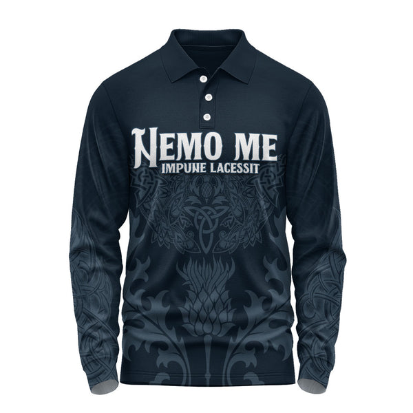 Scotland Long Sleeve Polo Shirt Thistle Vow