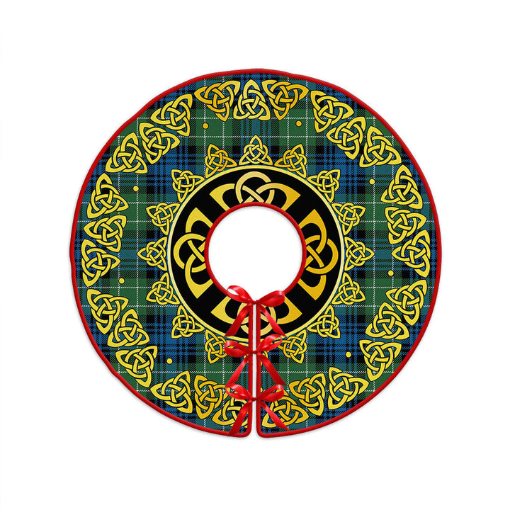 Abercrombie Ancient Clan Badge Tartan Christmas Tree Skirt Golden Celtic Heritage