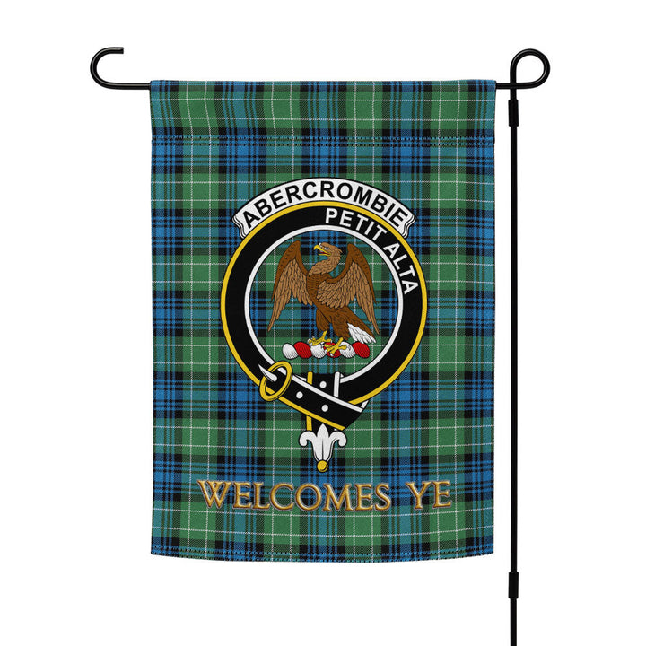 Abercrombie Ancient Clan Badge Tartan Garden Flag