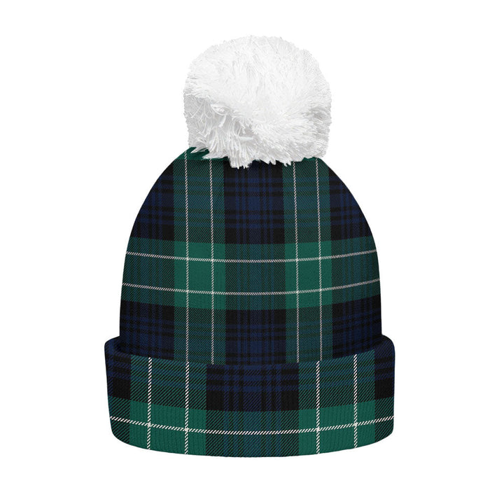Abercrombie Modern Clan Badge Tartan Bobble Beanie Hat