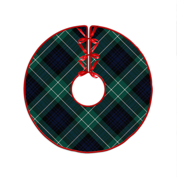 Abercrombie Modern Clan Badge Tartan Christmas Tree Skirt