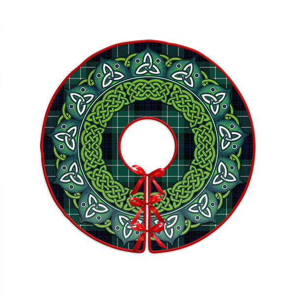 Abercrombie Modern Clan Badge Tartan Christmas Tree Skirt Heritage Holiday Decor