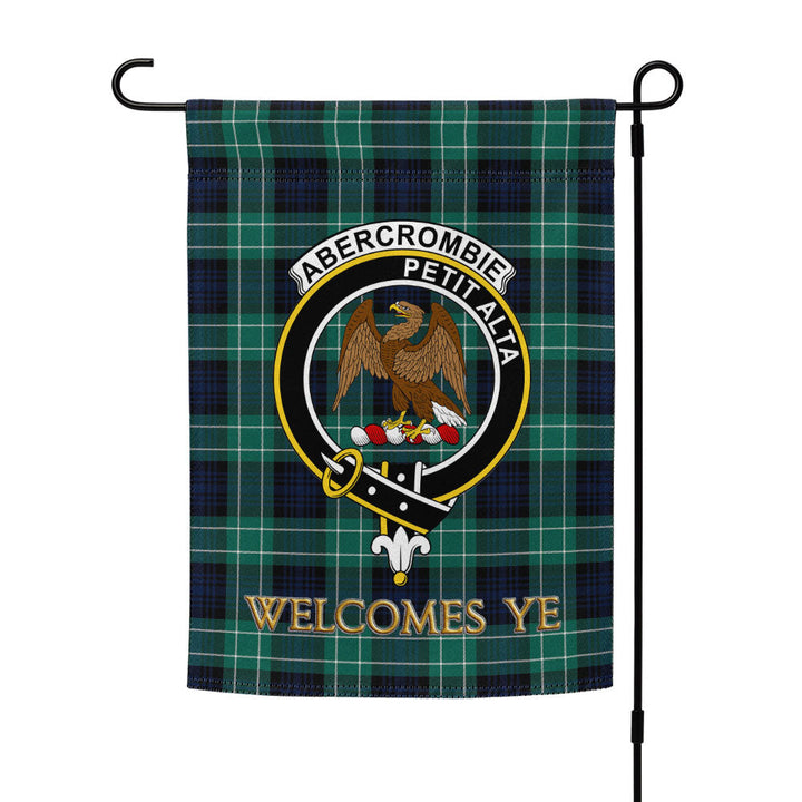Abercrombie Modern Clan Badge Tartan Garden Flag
