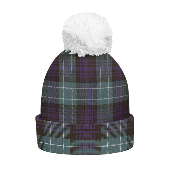 Abercrombie Weathered Clan Badge Tartan Bobble Beanie Hat