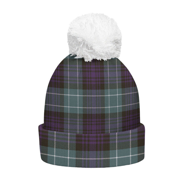 Abercrombie Weathered Clan Badge Tartan Bobble Beanie Hat