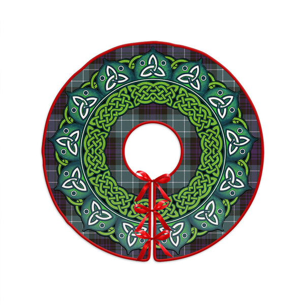 Abercrombie Weathered Clan Badge Tartan Christmas Tree Skirt Heritage Holiday Decor