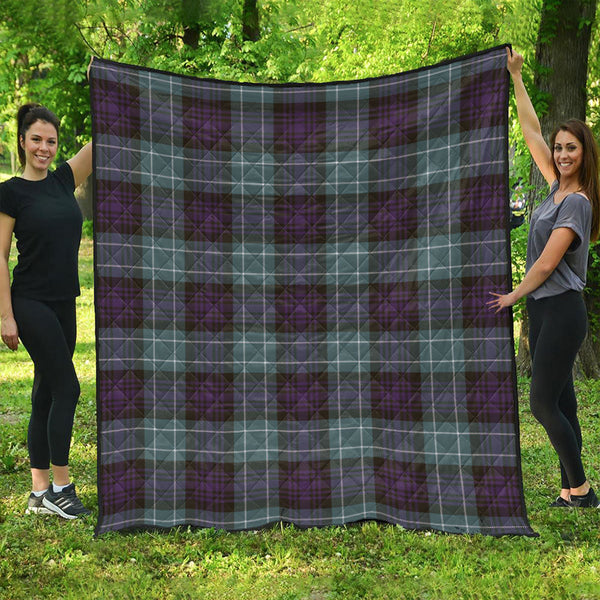 Abercrombie Weathered Clan Badge Tartan Premium Quilt