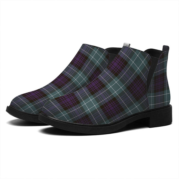 Abercrombie Weathered Tartan Flat Ankle Boots