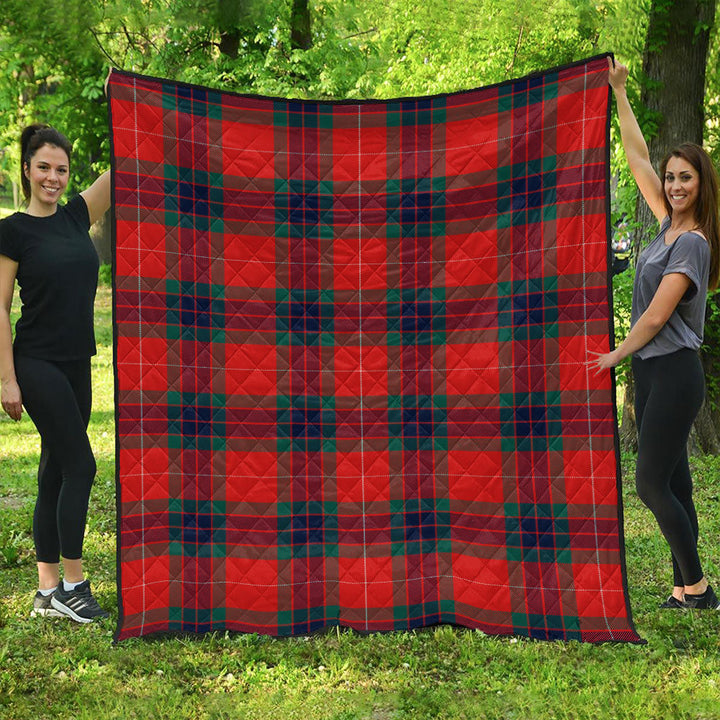 Abernethy Modern Clan Badge Tartan Premium Quilt