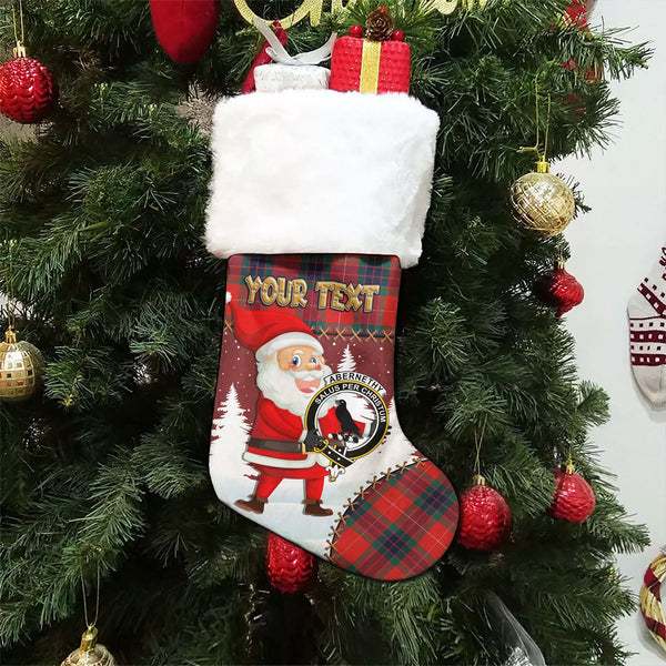Abernethy Modern Clan Badge Tartan Christmas Stocking Holiday Blessings Merry Christmas Joy
