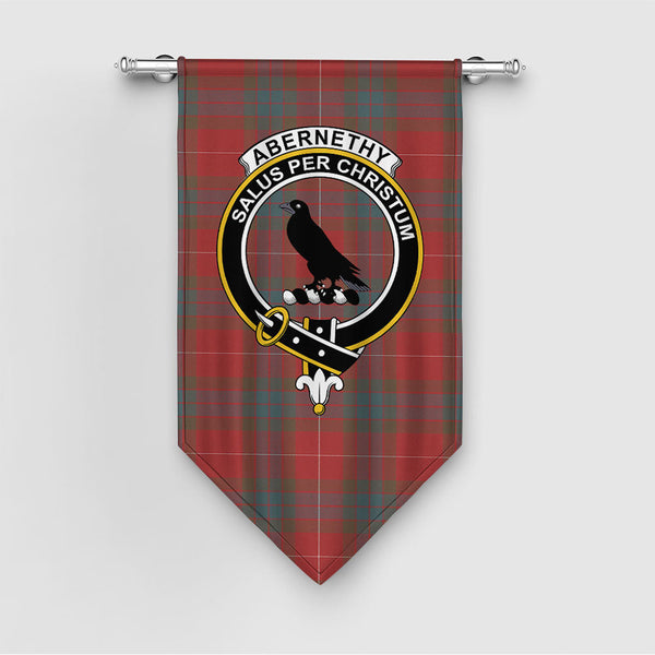 Abernethy Weathered Clan Badge Tartan Gonfalon