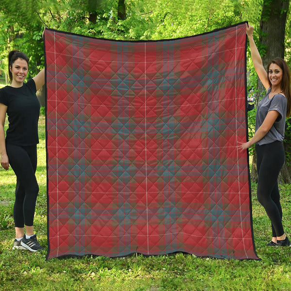 Abernethy Weathered Clan Badge Tartan Premium Quilt