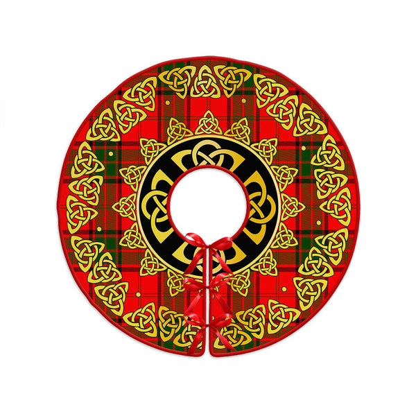 Adair Clan Badge Tartan Christmas Tree Skirt Golden Celtic Heritage