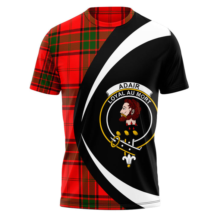 Adair Clan Badge Tartan T-Shirt Circle Style Personalized