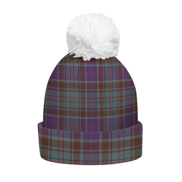 Adam Weathered Clan Badge Tartan Bobble Beanie Hat