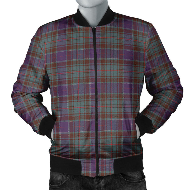 Adam Weathered Clan Badge Tartan Bomber Jacket
