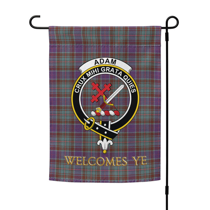 Adam Weathered Clan Badge Tartan Garden Flag