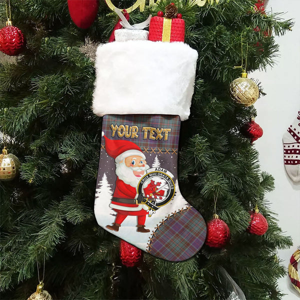 Adam Weathered Clan Badge Tartan Christmas Stocking Holiday Blessings Merry Christmas Joy
