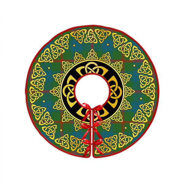 Agnew (MacAgnew) Ancient Clan Badge Tartan Christmas Tree Skirt Golden Celtic Heritage