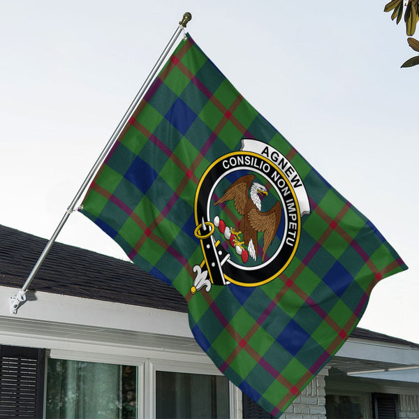 Agnew (MacAgnew) Modern Clan Badge Tartan House Flag