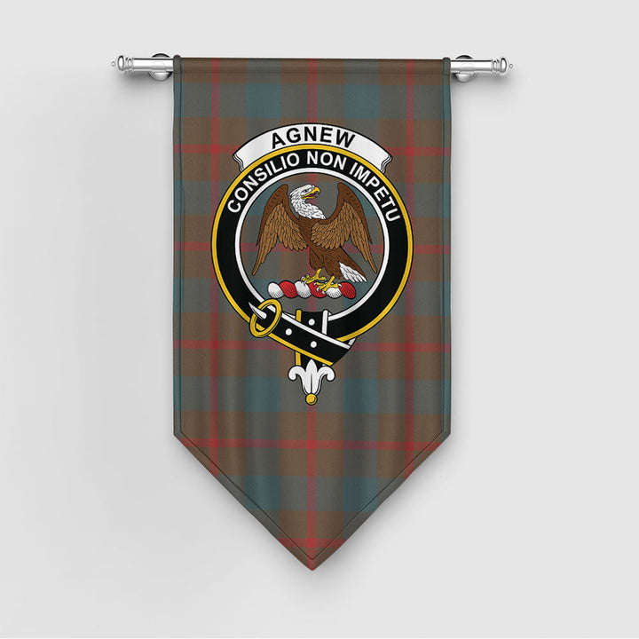 Agnew (MacAgnew) Weathered Clan Badge Tartan Gonfalon