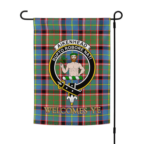 Aikenhead Clan Badge Tartan Garden Flag