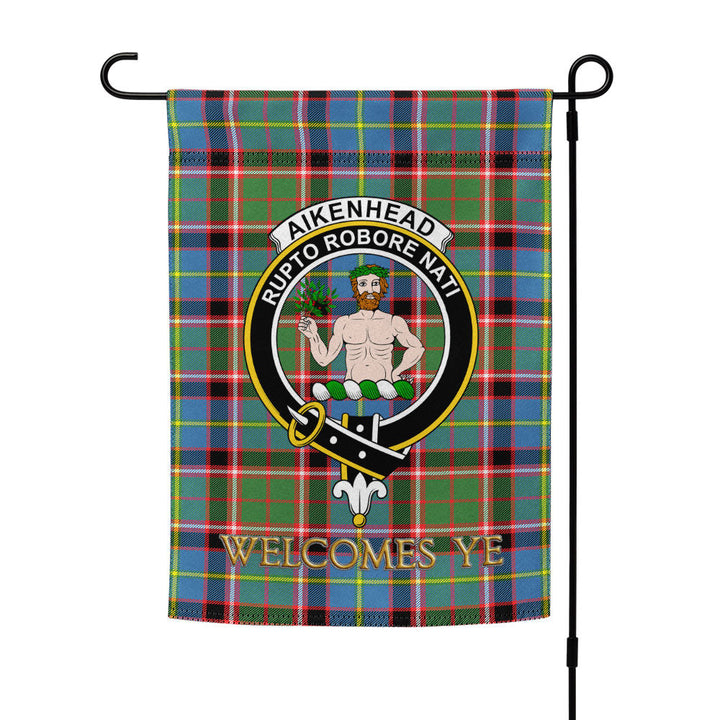 Aikenhead Clan Badge Tartan Garden Flag