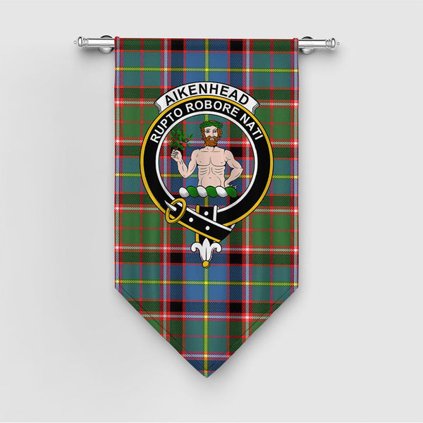 Aikenhead Clan Badge Tartan Gonfalon