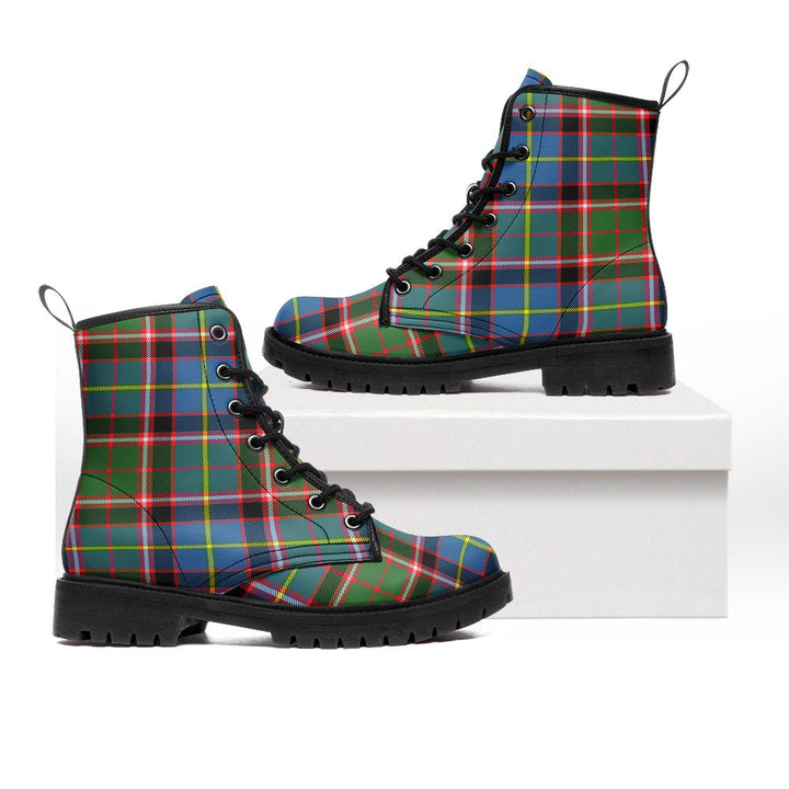 Aikenhead Clan Badge Tartan Leather Boots