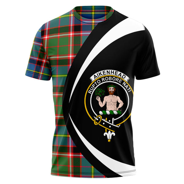 Aikenhead Clan Badge Tartan T-Shirt Circle Style Personalized