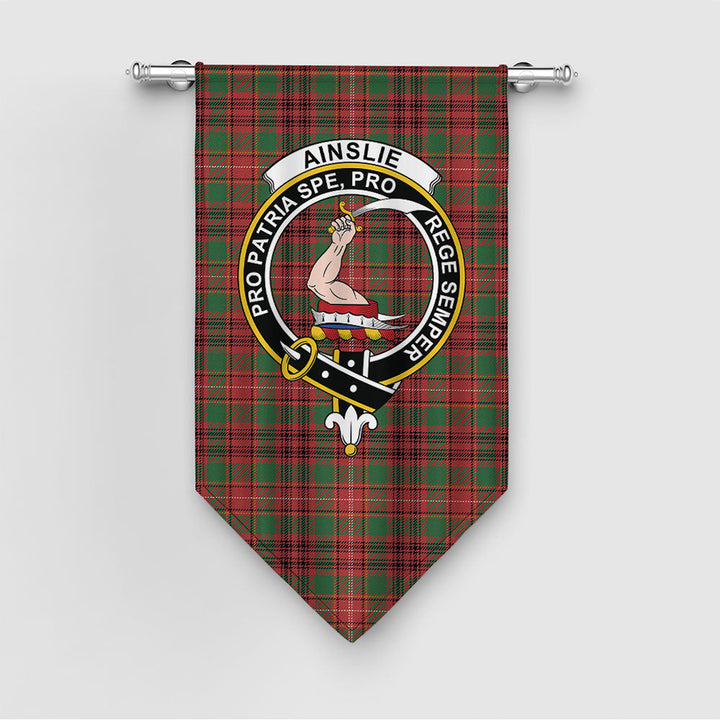 Ainslie Ancient Clan Badge Tartan Gonfalon