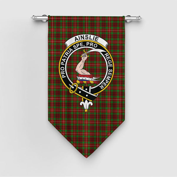 Ainslie Clan Badge Tartan Gonfalon