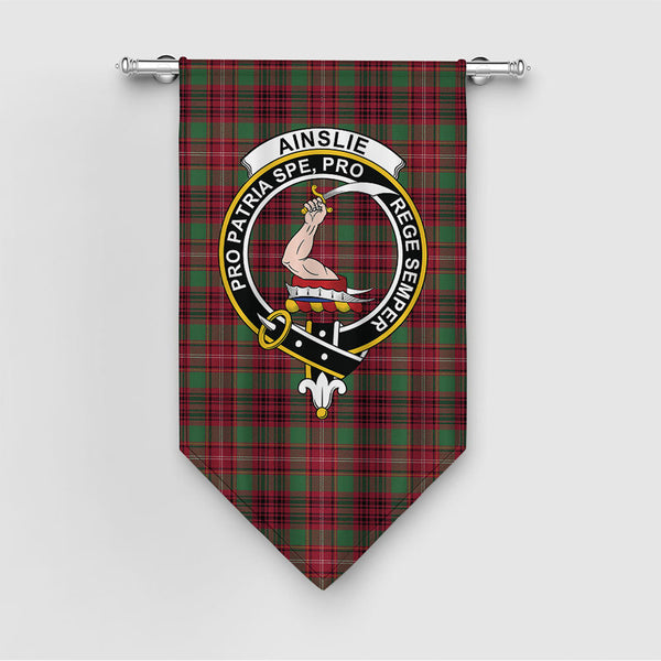 Ainslie Modern Clan Badge Tartan Gonfalon