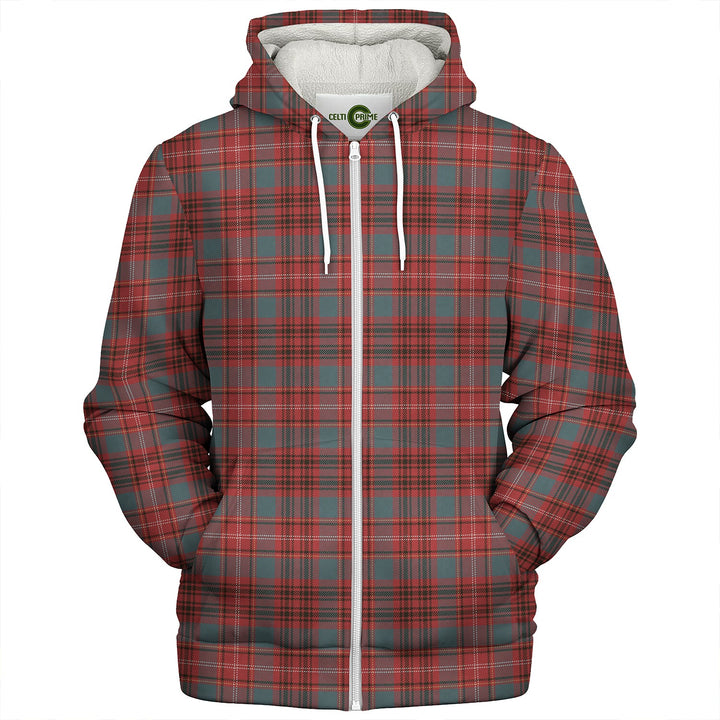 Ainslie Weathered Clan Badge Tartan Sherpa Hoodie