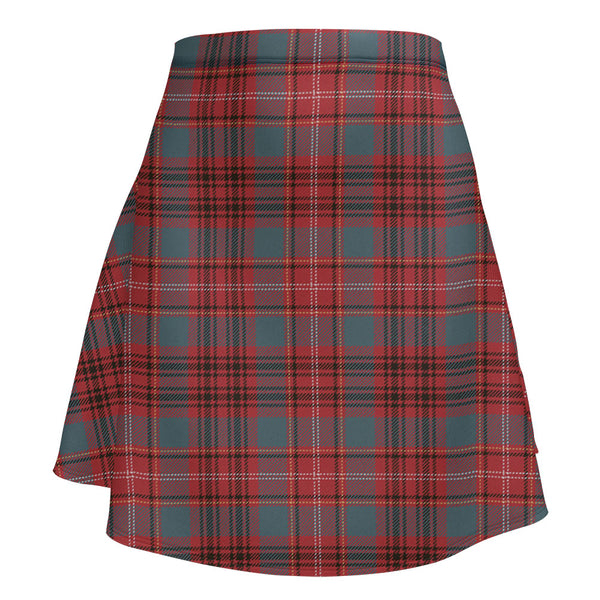 Ainslie Weathered Clan Badge Tartan Flared Skirt