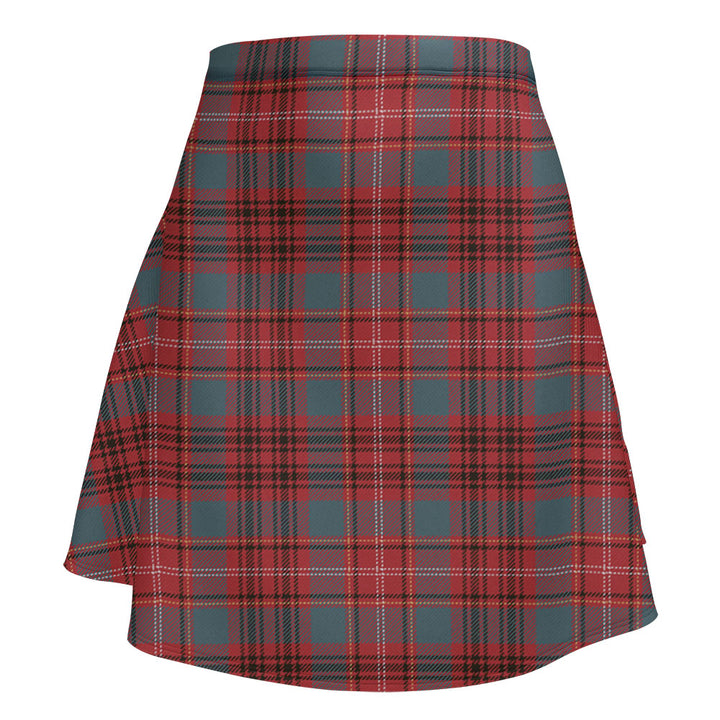Ainslie Weathered Clan Badge Tartan Flared Skirt