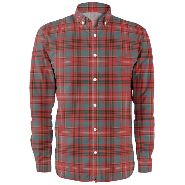 Ainslie Weathered Clan Badge Tartan Long Sleeve Shirt