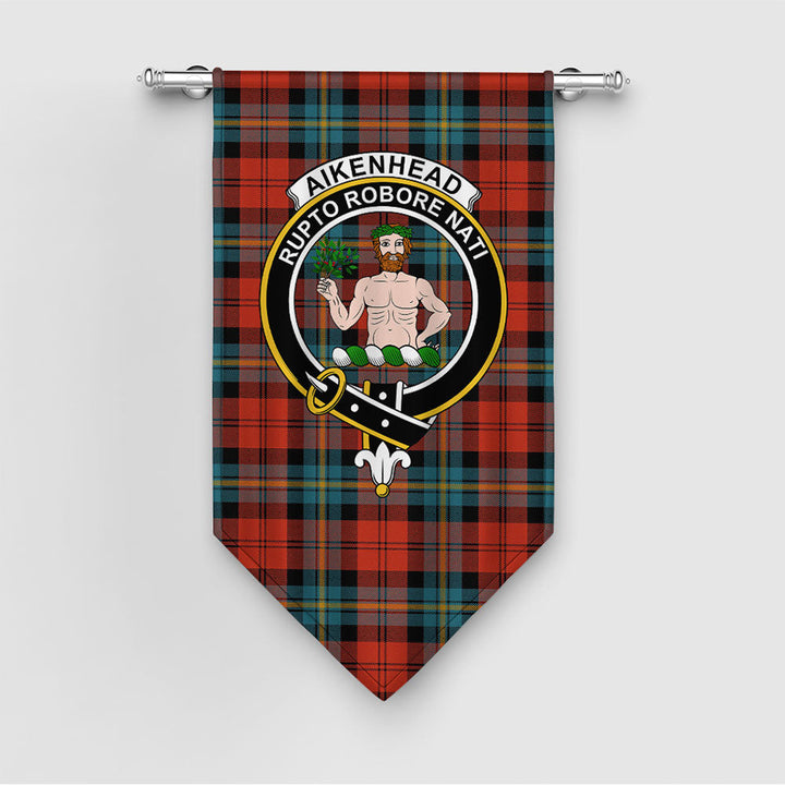 Aitken Ancient Clan Badge Tartan Gonfalon