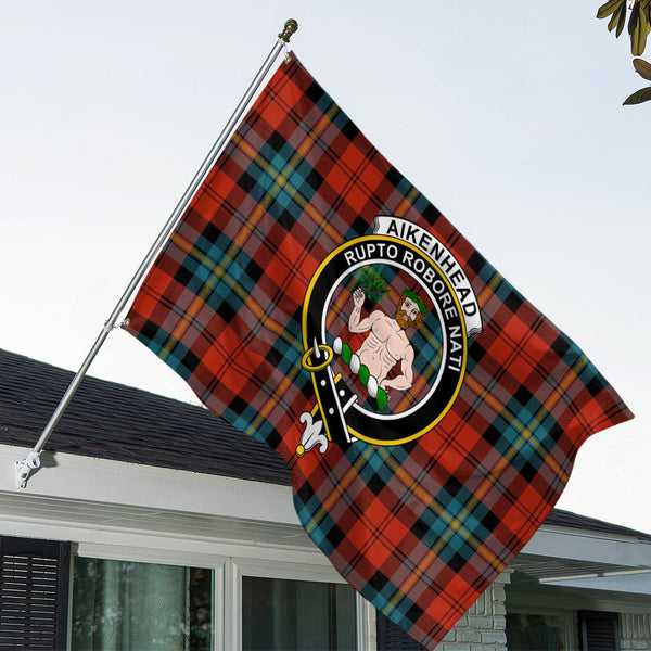 Aitken Ancient Clan Badge Tartan House Flag