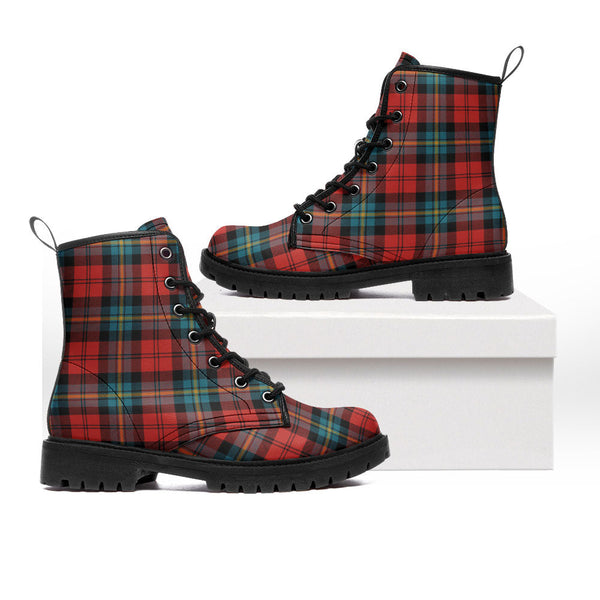 Aitken Ancient Clan Badge Tartan Leather Boots