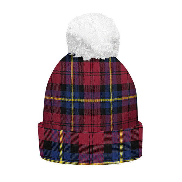 Aitken Modern Clan Badge Tartan Bobble Beanie Hat