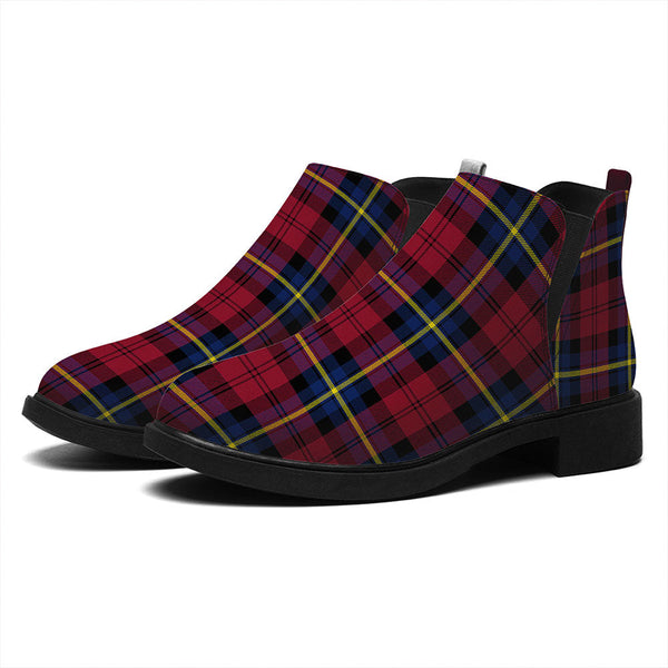 Aitken Modern Tartan Flat Ankle Boots