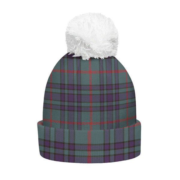 Aiton Weathered Clan Badge Tartan Bobble Beanie Hat