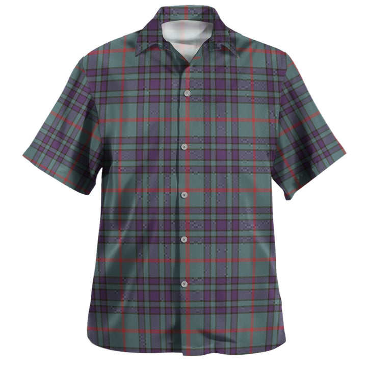 Aiton Weathered Clan Badge Tartan Hawaiian Shirt