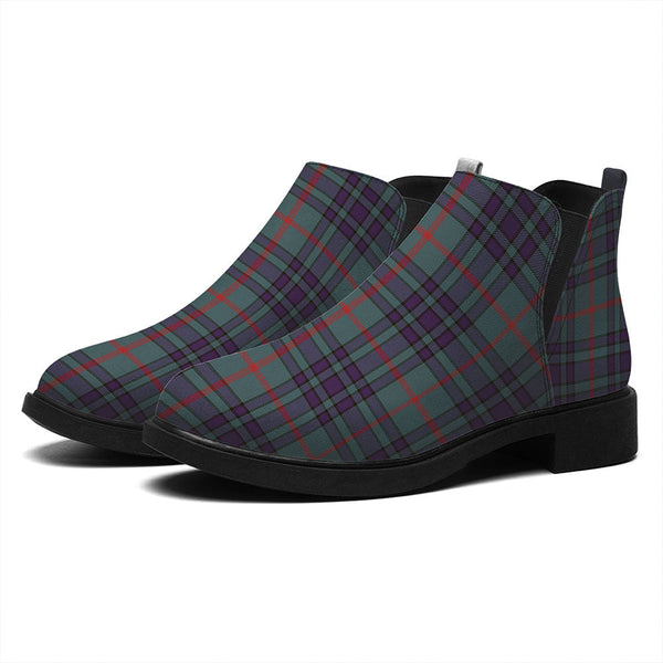 Aiton Weathered Tartan Flat Ankle Boots