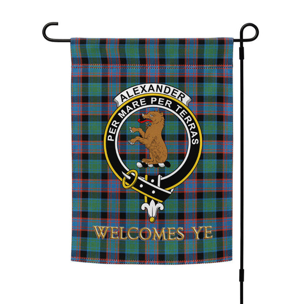 Alexander Hunting Ancient Clan Badge Tartan Garden Flag